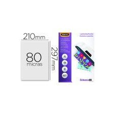 FELLOWES FUNDAS PLASTIFICAR 80 MIC. MATE A4 100UND