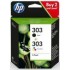 HP CARTUCHO 3YM92AE KIT COLOR Y NEGRO Nº 303